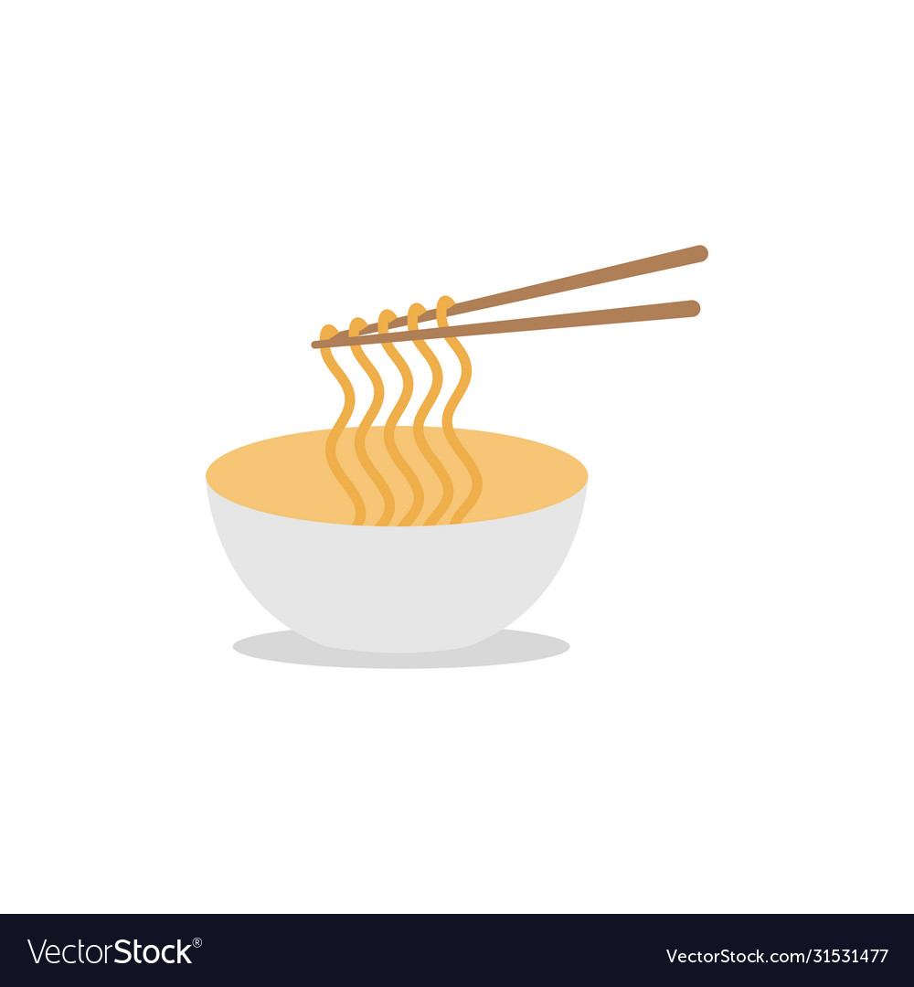 Noodle graphic design template isolated Royalty Free Vector