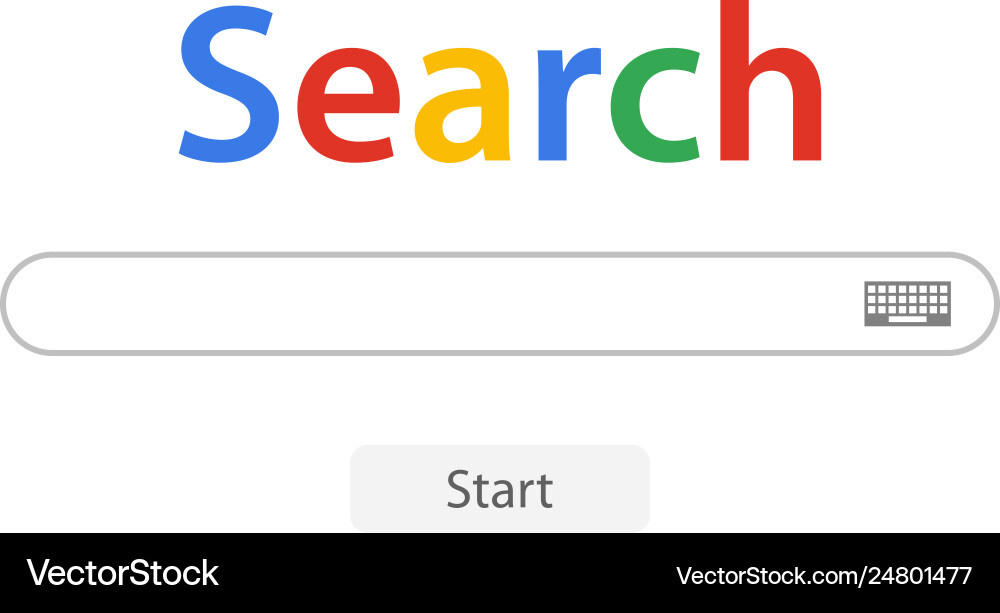 Popular simple internet search engine form Vector Image