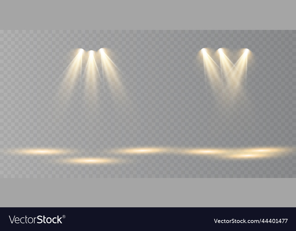 Set of spotlights various forms of light Vector Image