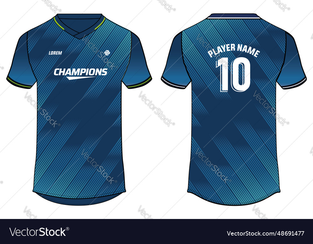 Sport t-shirt jersey design flat sketch gradient Vector Image