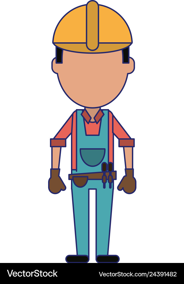 Construction worker avatar Royalty Free Vector Image