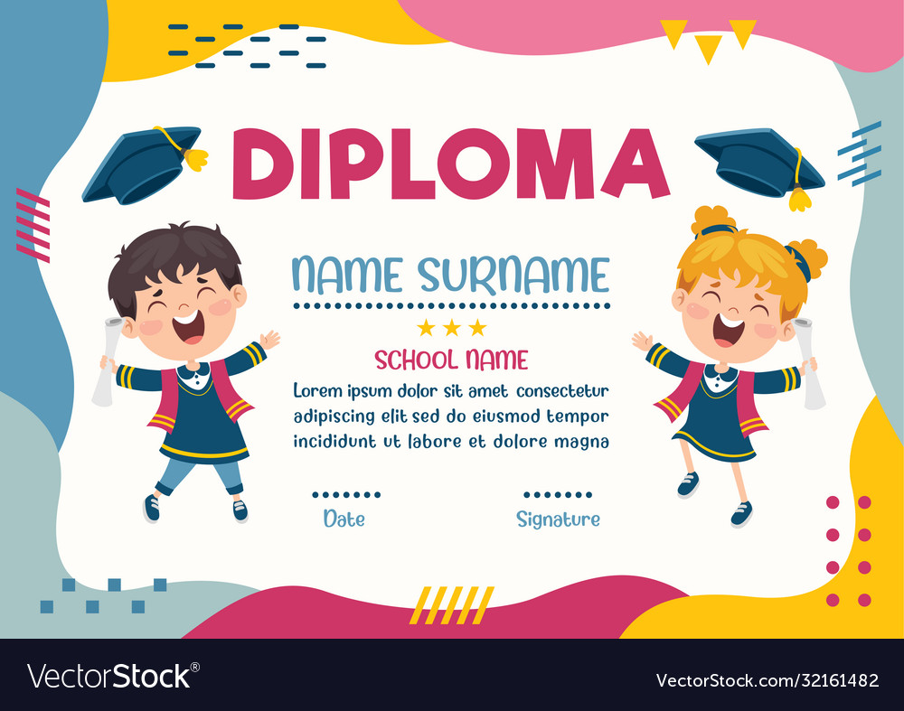 Diploma certificate Royalty Free Vector Image - VectorStock