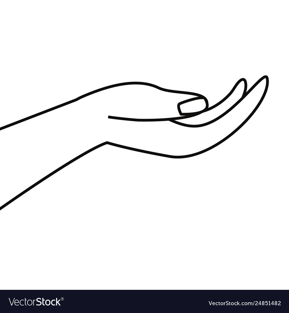 Hand gesture receiving Royalty Free Vector Image