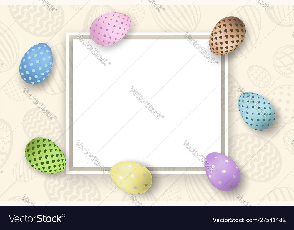 Happy easter background pastel eggs texture Vector Image