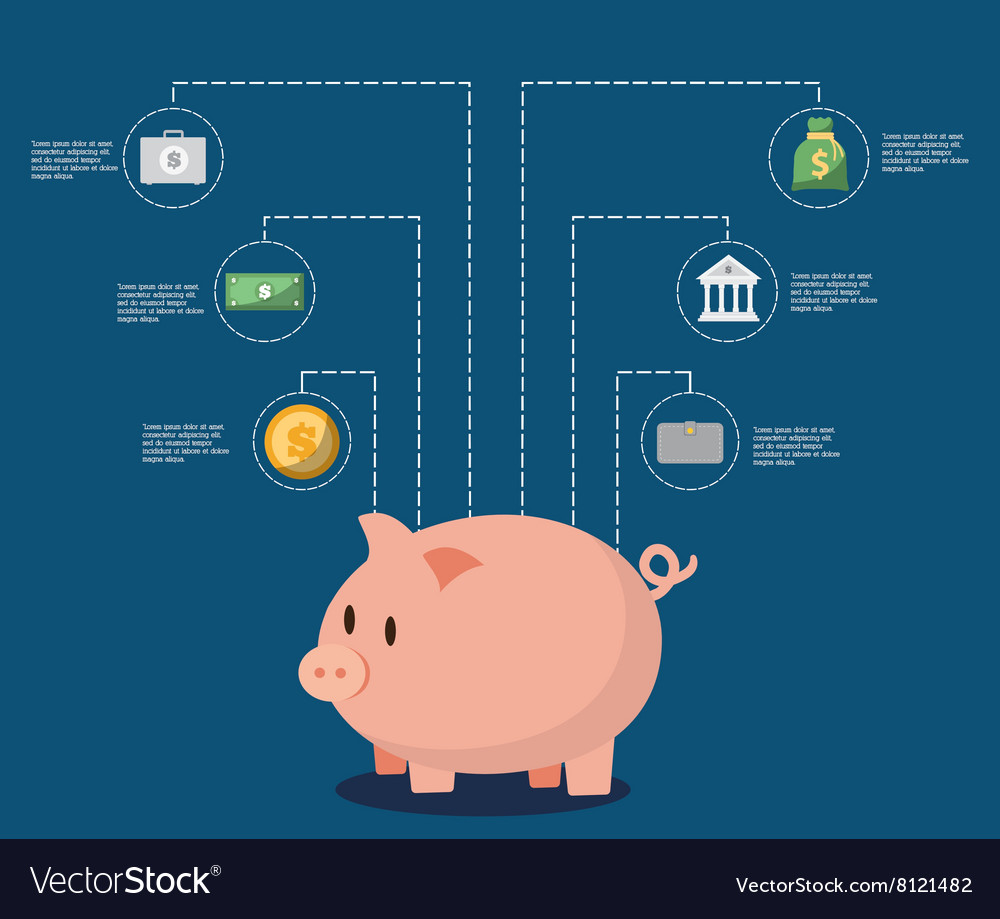 Infographics money design Royalty Free Vector Image