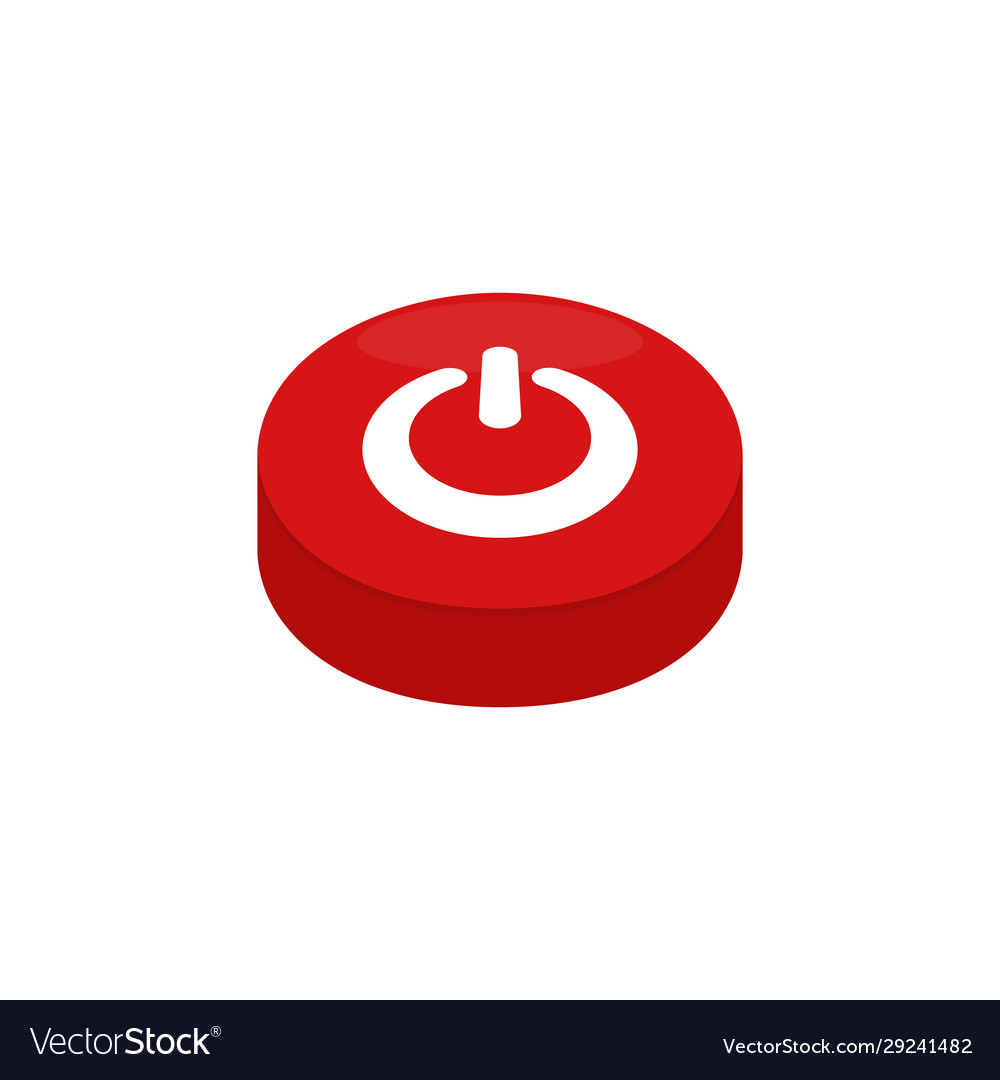 Free Vector  Flat red start button