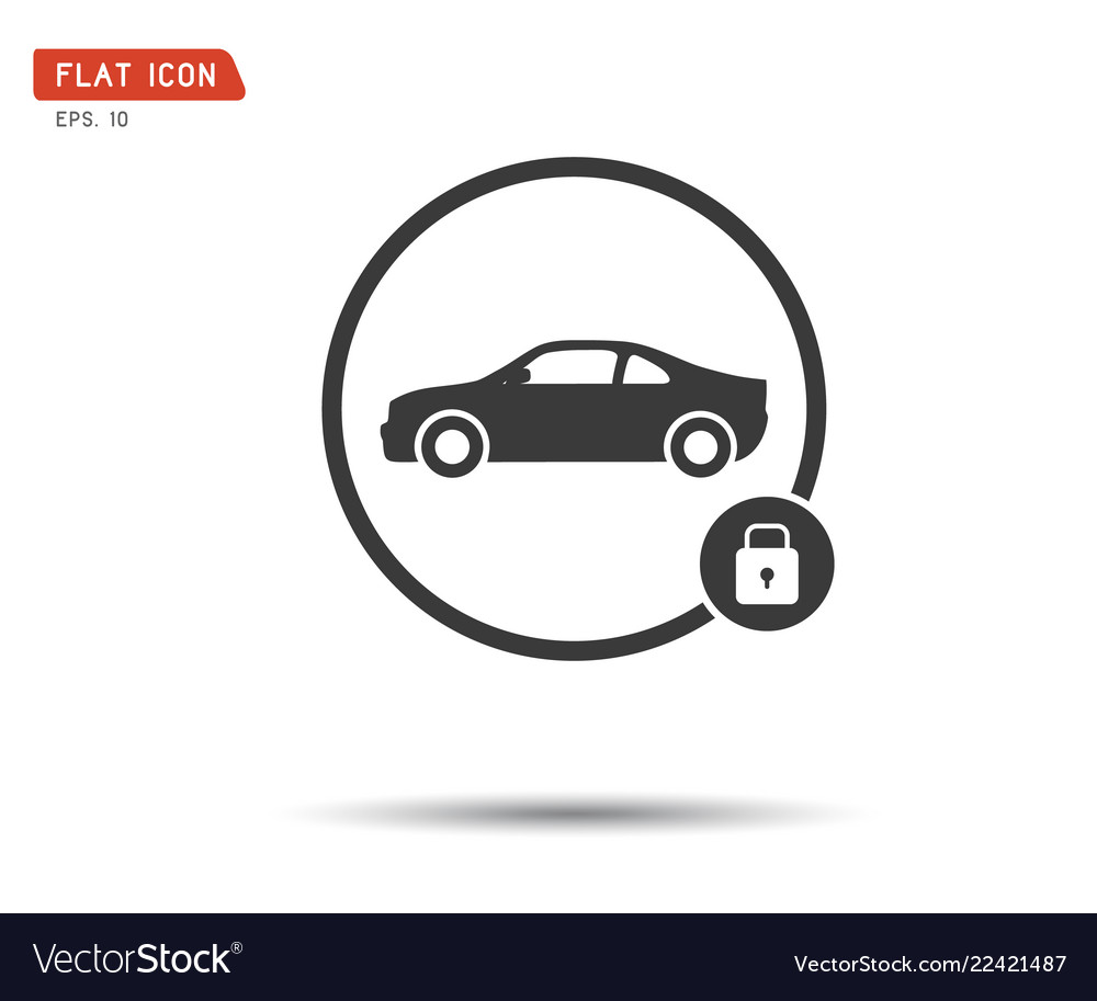 Car Lock Icon Eps Royalty Free Vector Image Vectorstock