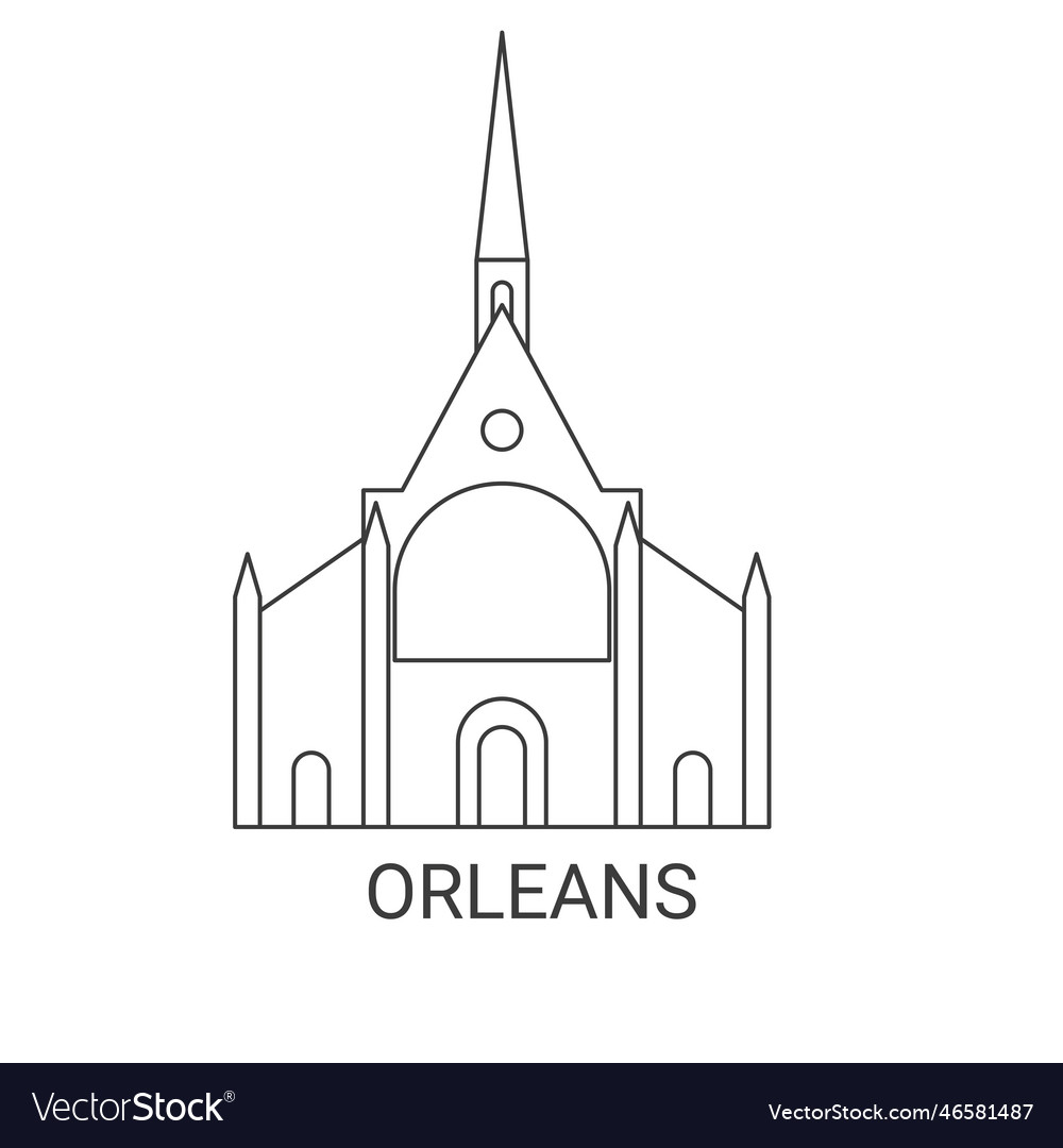 France orleans travel landmark Royalty Free Vector Image