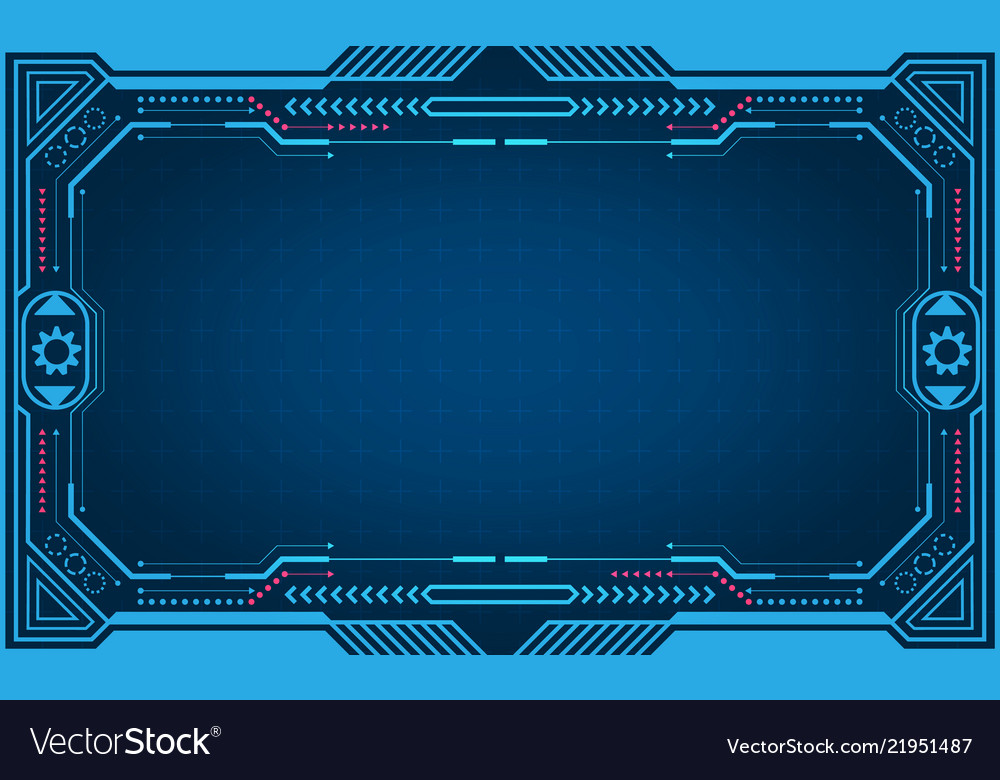 Graphical presentation computer panel frame Vector Image
