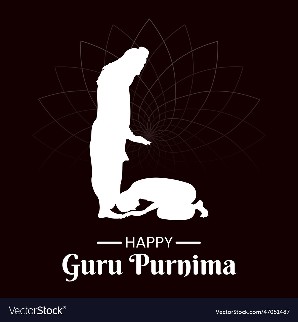 Happy guru purnima wishing post design file Vector Image