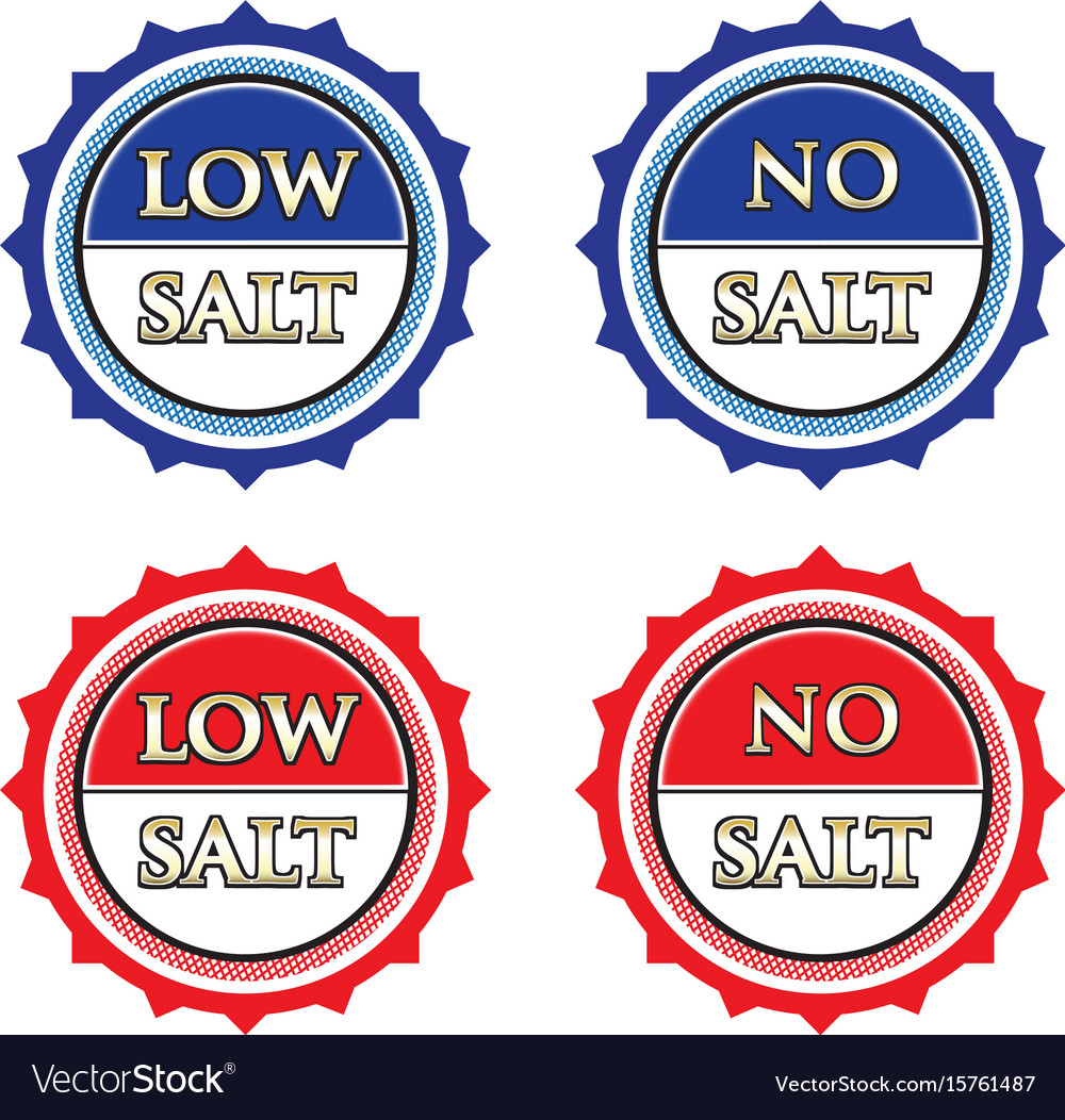 low-and-no-salt-label-set-royalty-free-vector-image