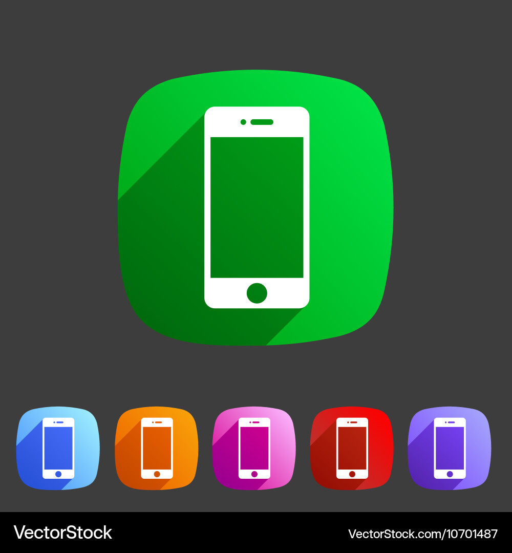 Smartphone phone icon flat web sign symbol logo Vector Image