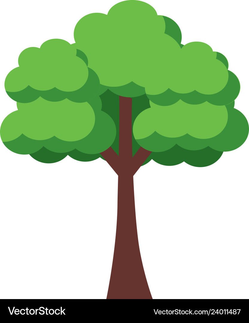 Tree forest nature Royalty Free Vector Image - VectorStock