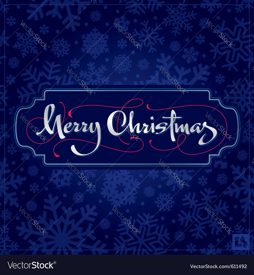 Merry christmas hand lettering Royalty Free Vector Image