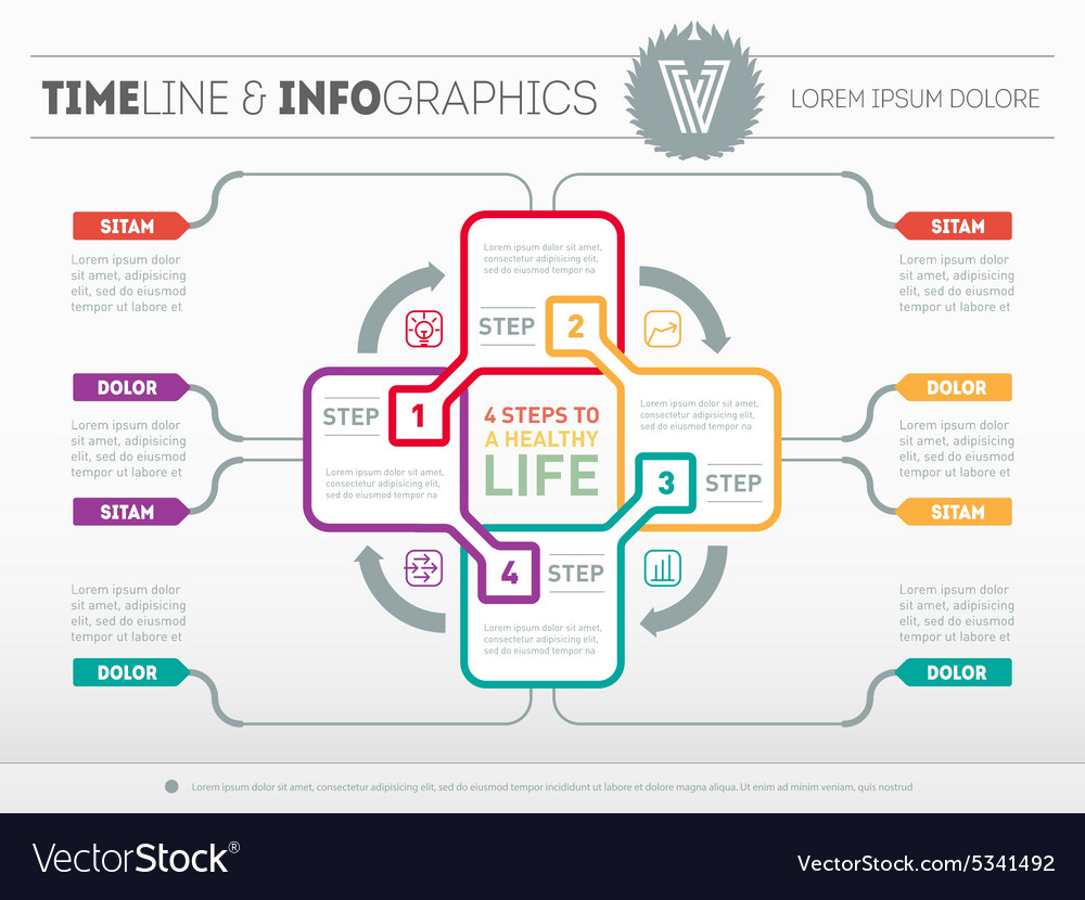 Web Template For Circle Science Diagram Royalty Free Vector