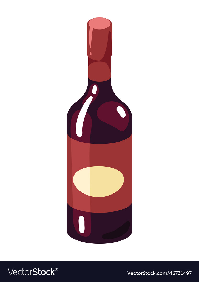 Fresh wine drink bottled Royalty Free Vector Image