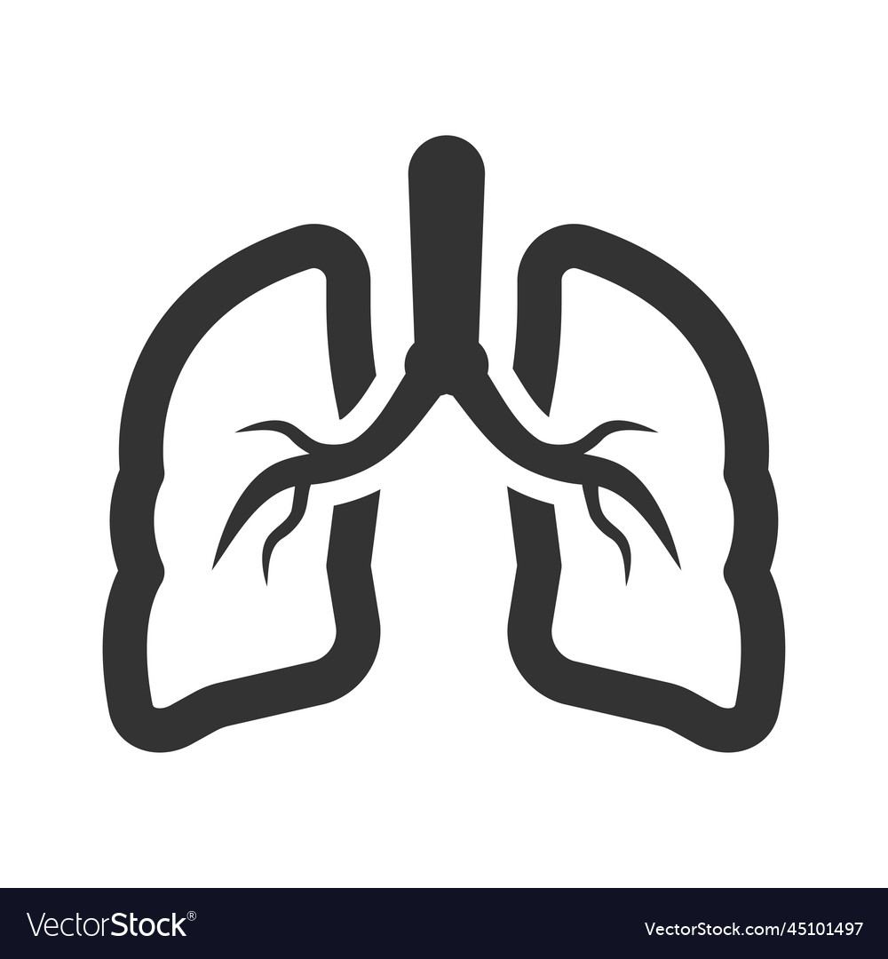 Human lungs icon Royalty Free Vector Image - VectorStock