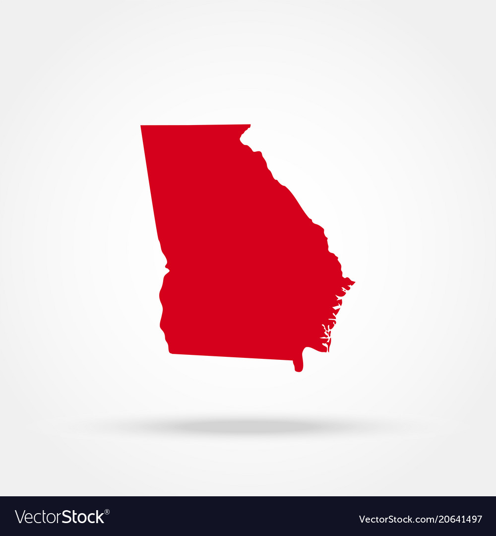 Map Us State Georgia Royalty Free Vector Image 0585