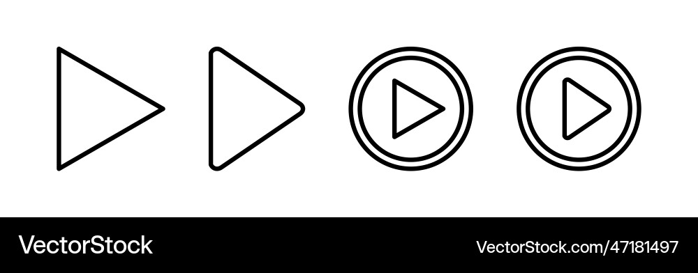 Play icon button icon Royalty Free Vector Image