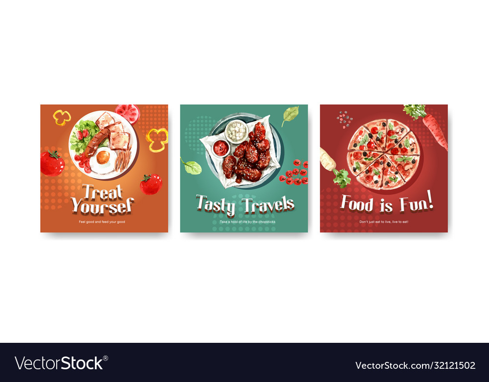 Advertising template with cooking design Vector Image