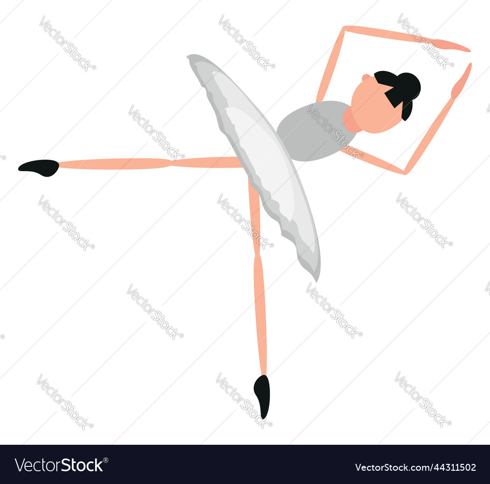 Brise ballet move on a white background Royalty Free Vector