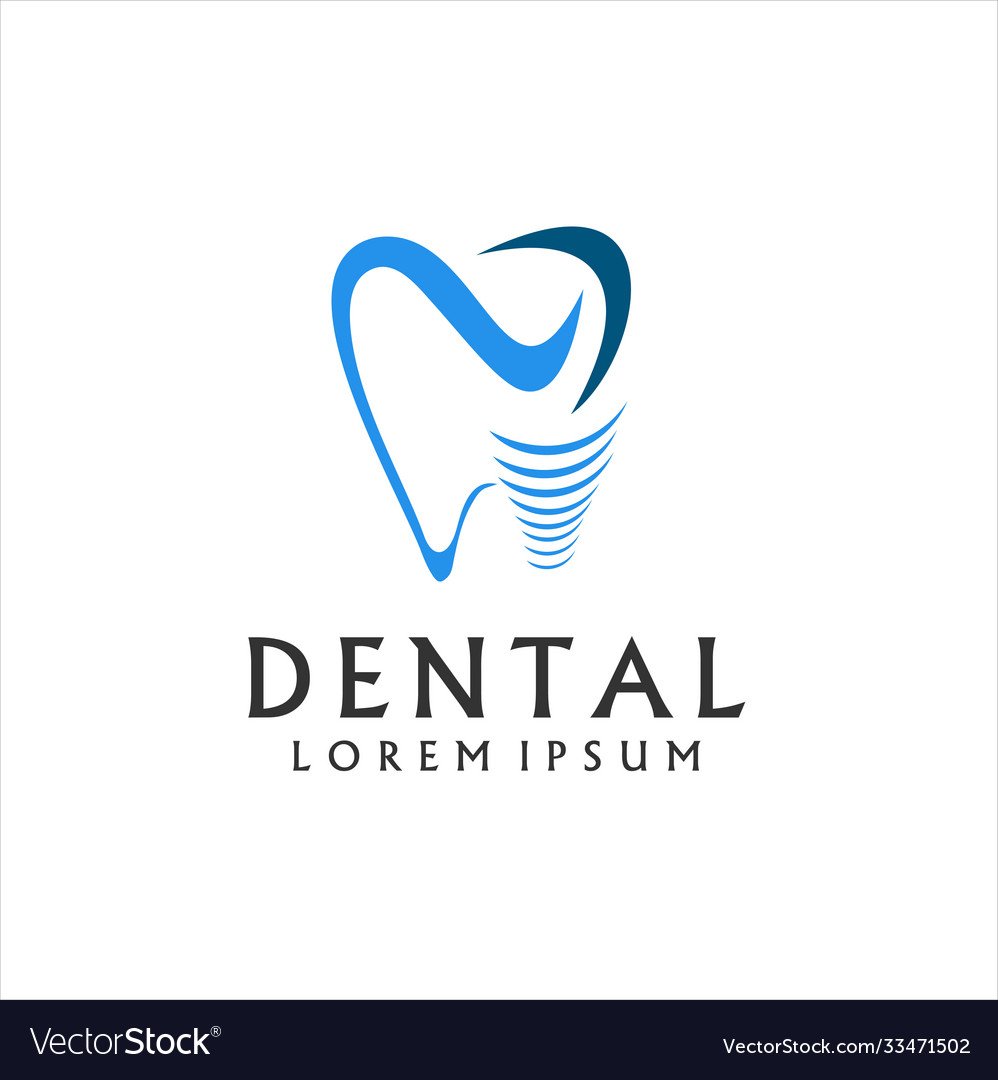 Dental implant logo Royalty Free Vector Image - VectorStock