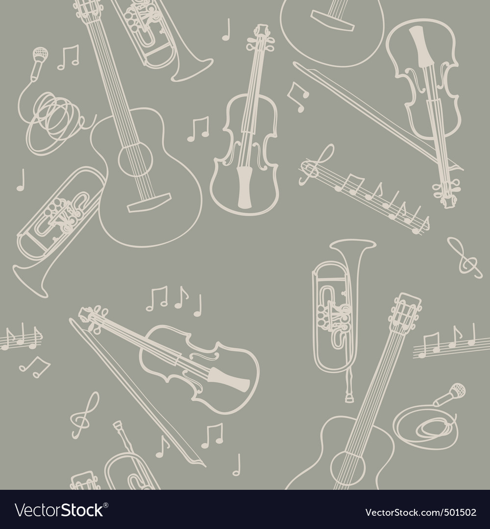 Jazz instruments pattern Royalty Free Vector Image