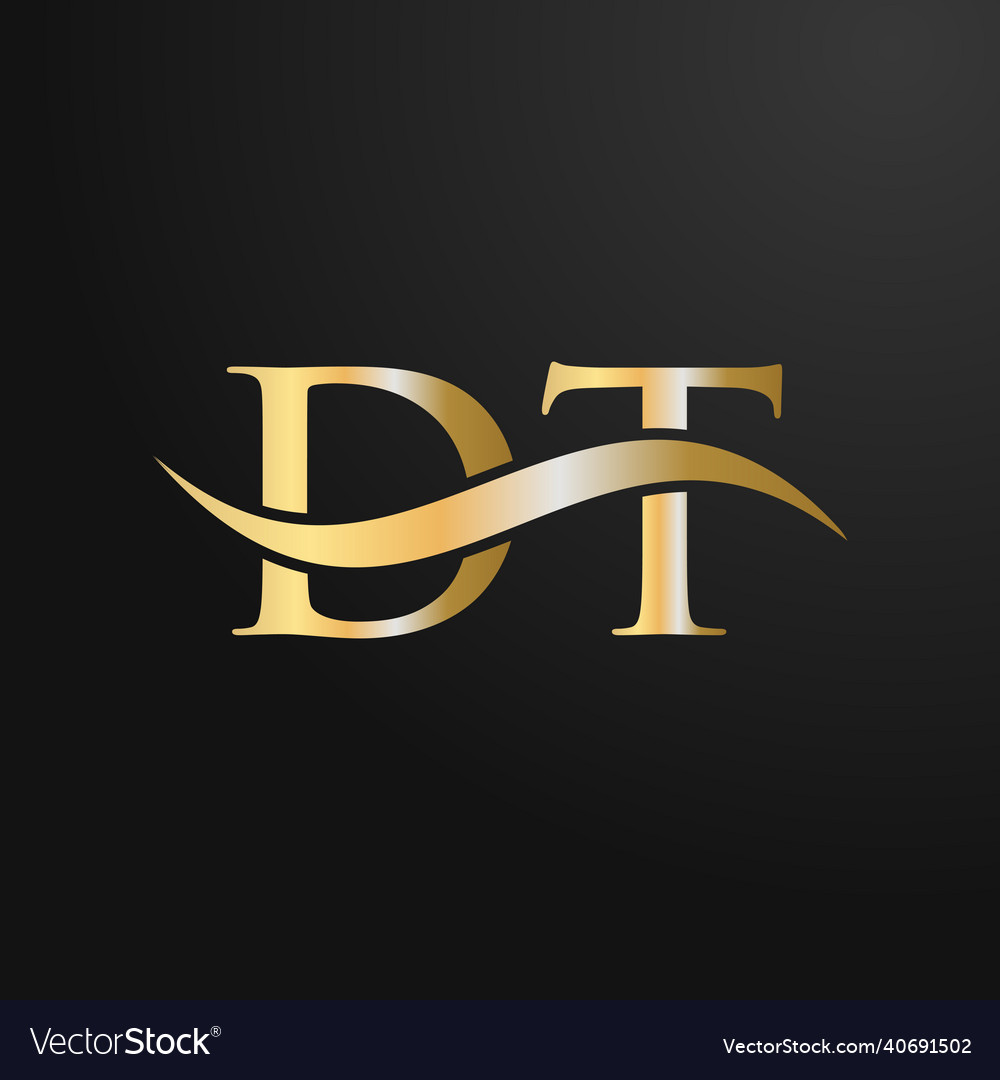 Letter dt logo design template d t Royalty Free Vector Image