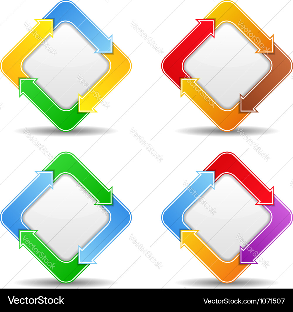 Buttons with arrows Royalty Free Vector Image - VectorStock