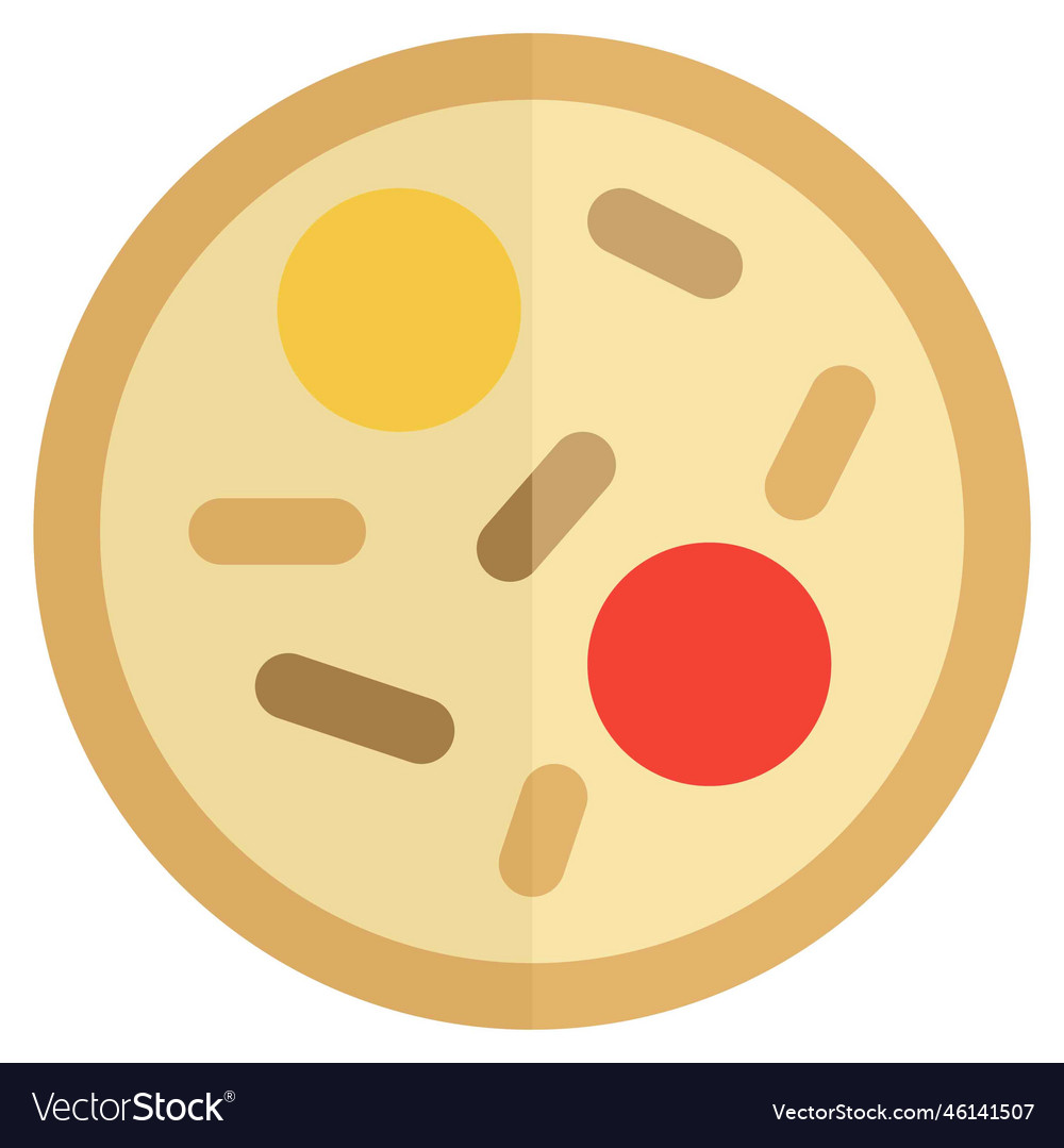 Classic pan pizza with delicious toppings Vector Image