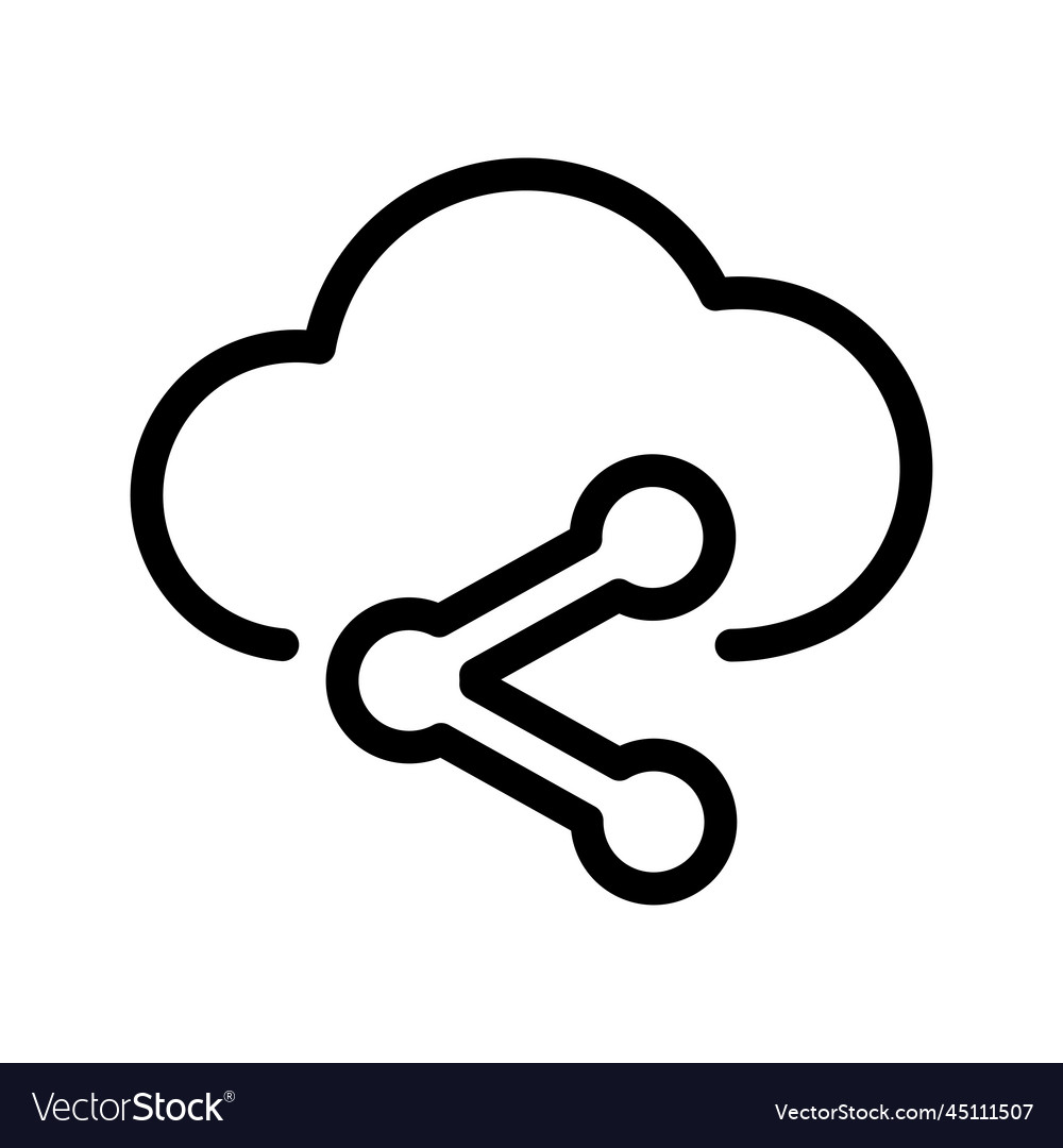 Cloud share icon Royalty Free Vector Image - VectorStock