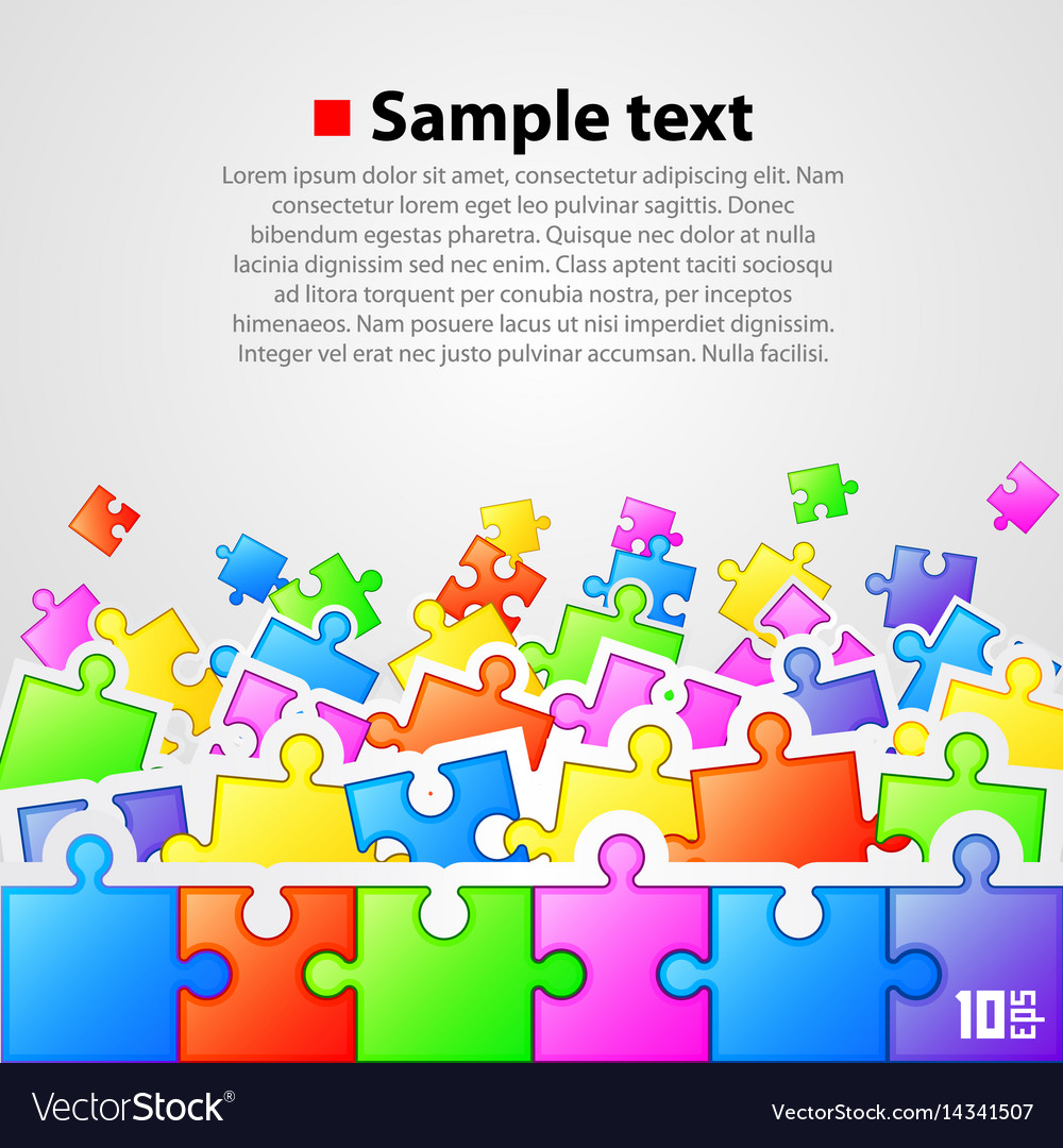 Puzzle background banner Royalty Free Vector Image