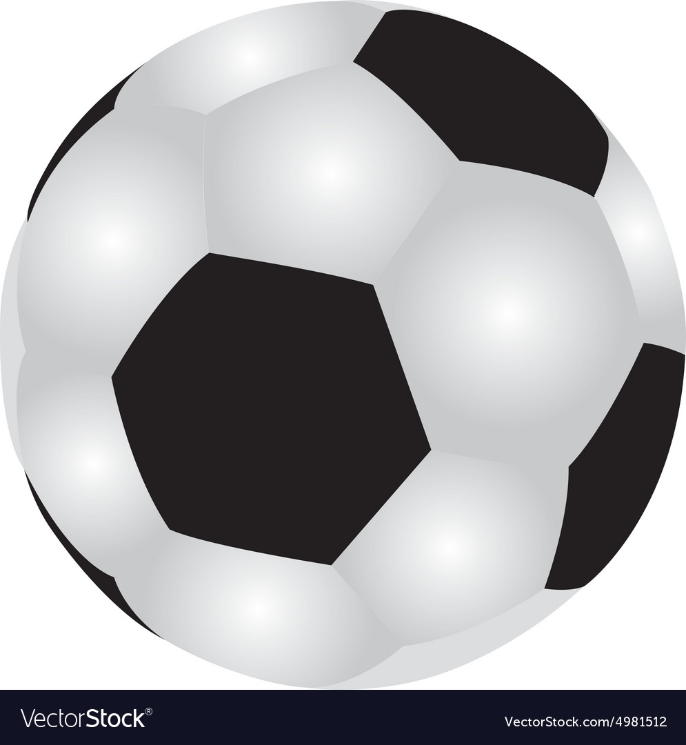Abstract soccer ball on a white background Vector Image