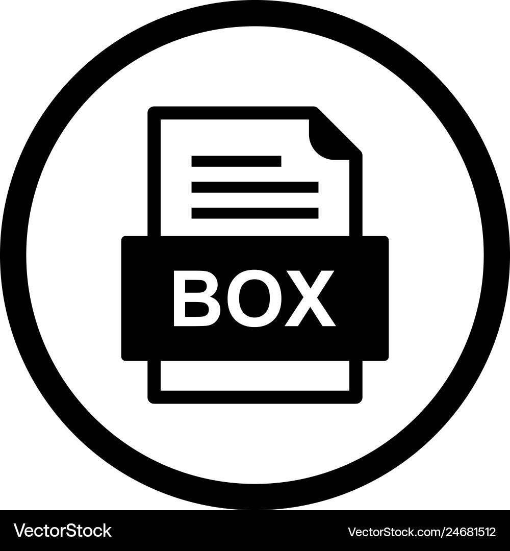 Box file document icon Royalty Free Vector Image