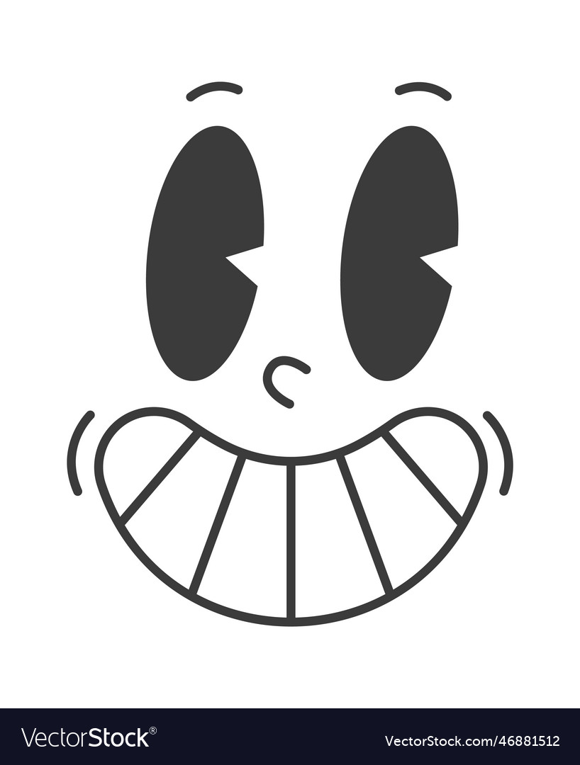 Cartoon character smiling face