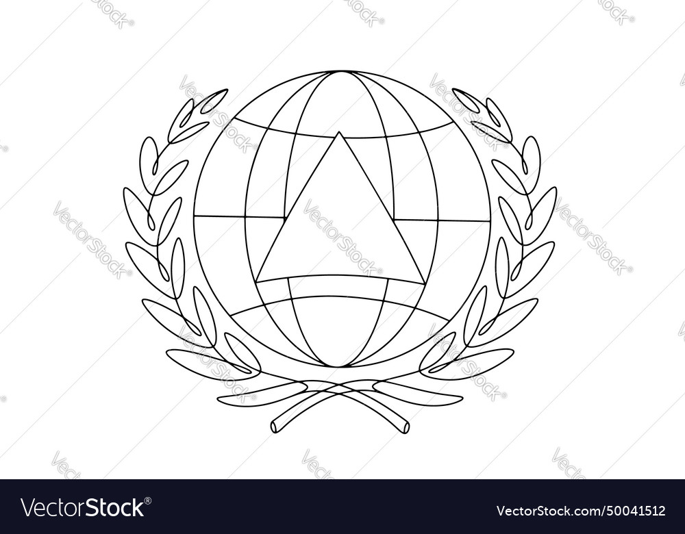 Civil defense symbol sign icon Royalty Free Vector Image