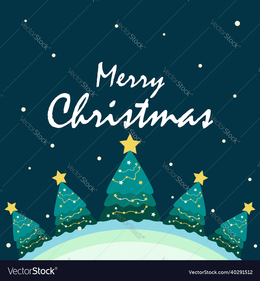 Merry christmas banner and cartoon Royalty Free Vector Image