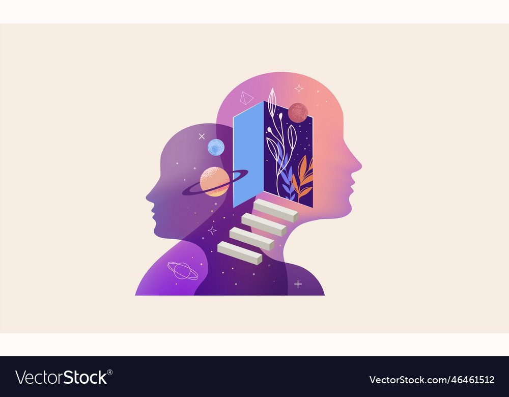 Psychology dream mental health concept Royalty Free Vector