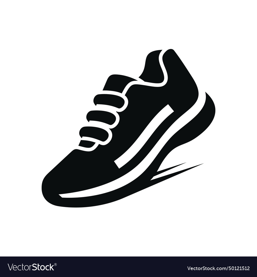 Running shoe icon on white background Royalty Free Vector