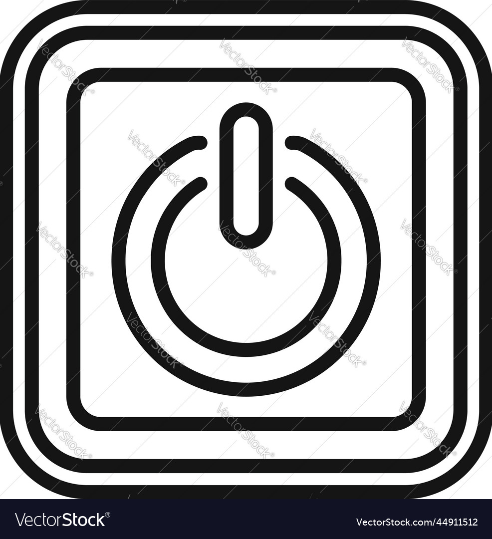 Turn off button icon outline window Royalty Free Vector