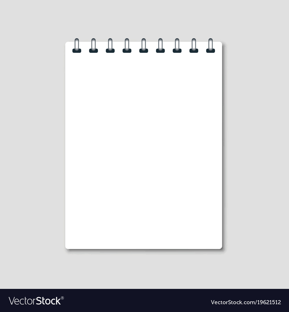 Vertical White Notepad Royalty Free Vector Image