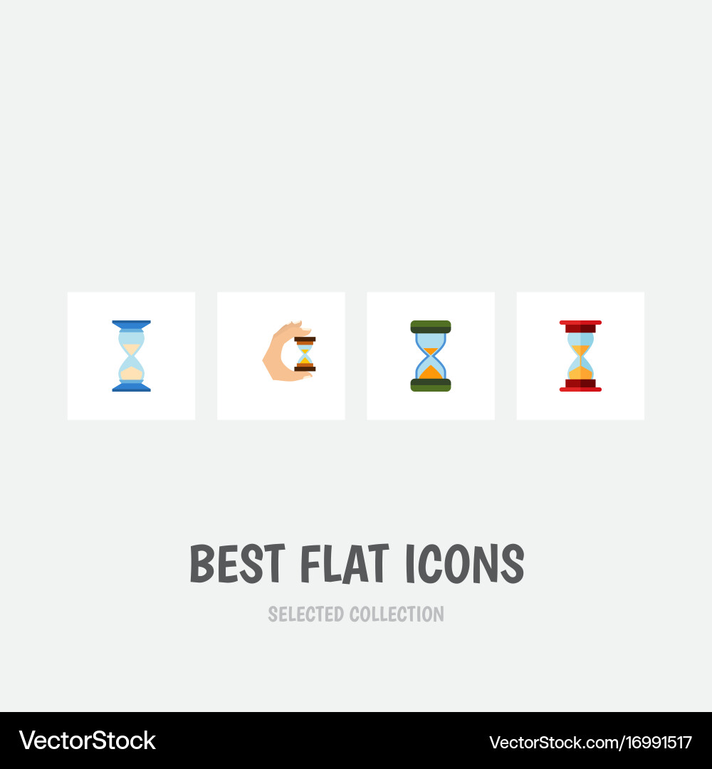 Flat icon timer set hourglass waiting loading Vector Image