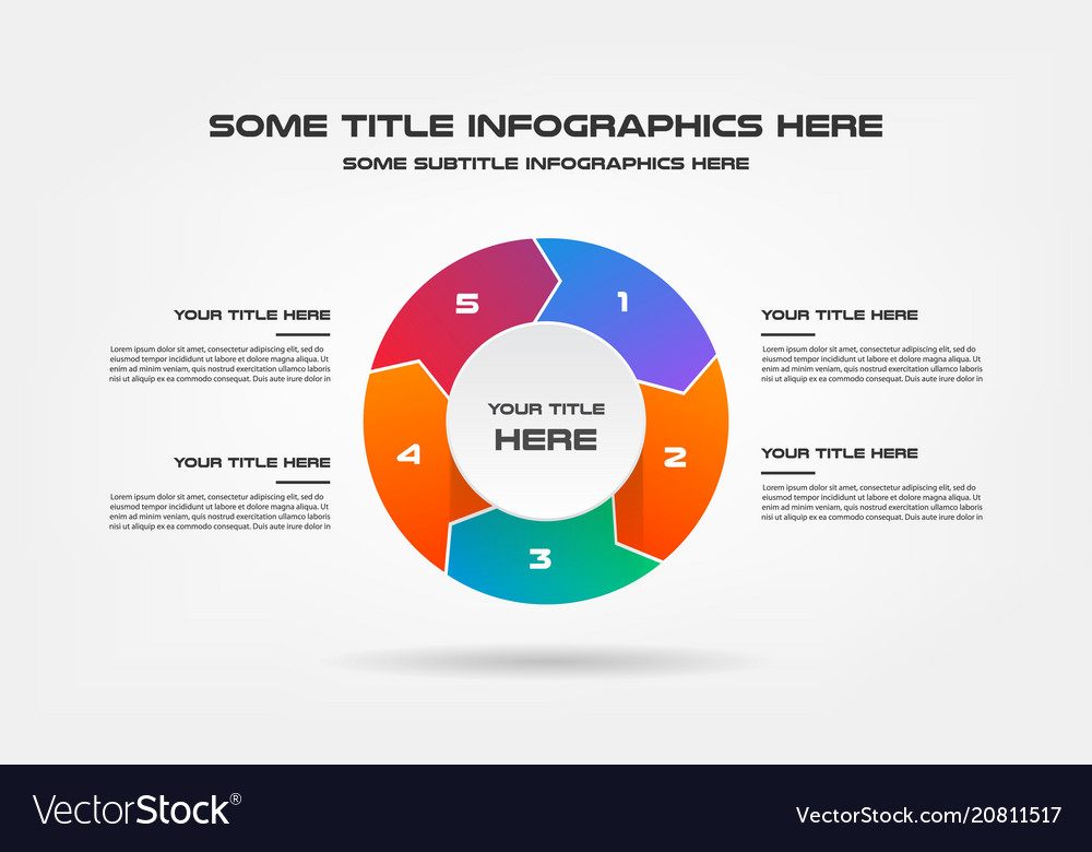 Pie chart percentage infographics element of Vector Image