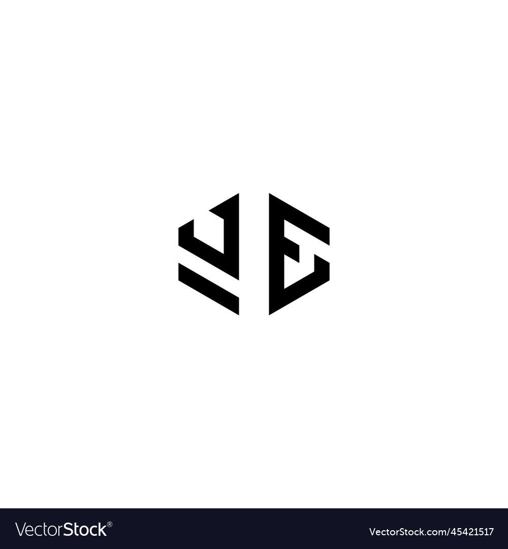 Ve geometric abstract concept logo initial Vector Image