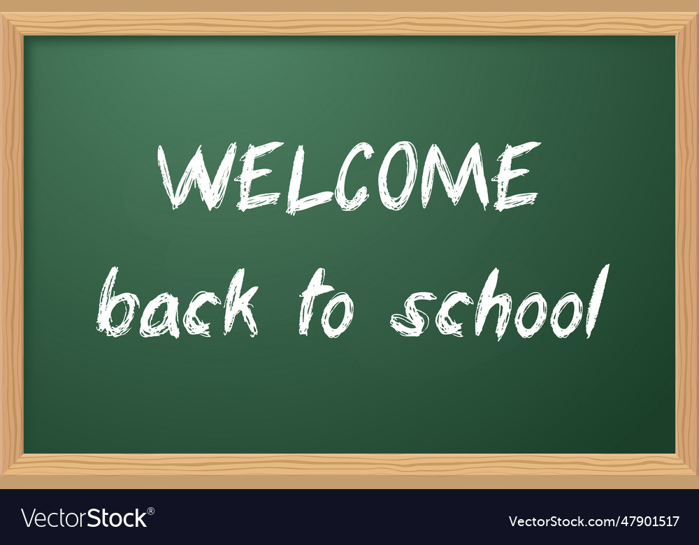 Welcome back to school message Royalty Free Vector Image