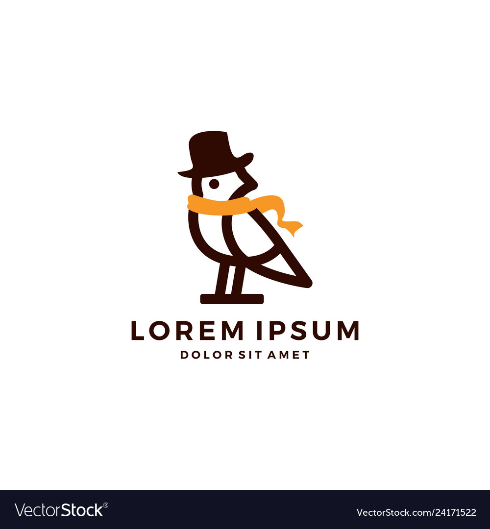 Bird with hat logo