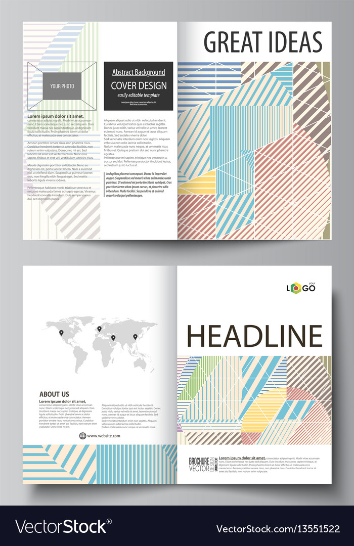business templates for bi fold brochure magazine vector image fold templates