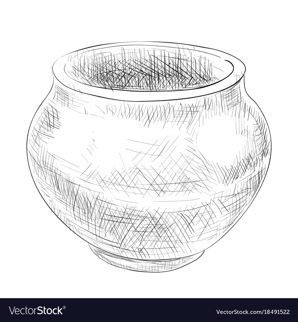 Pot Sketch Drawing Download this premium vector about cactus in pot