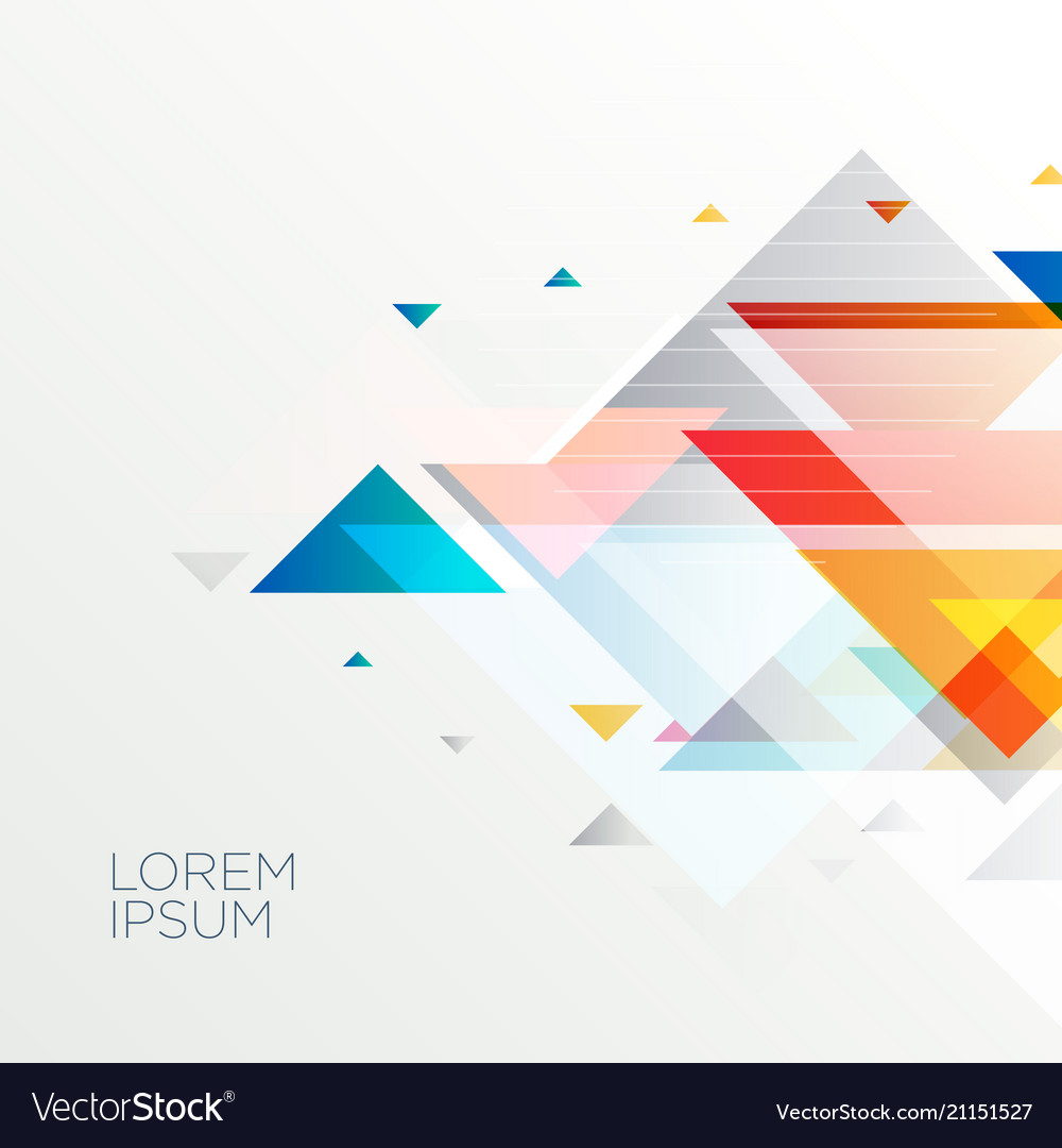 Abstract Geometric Triangle Shapes Background Vector Image