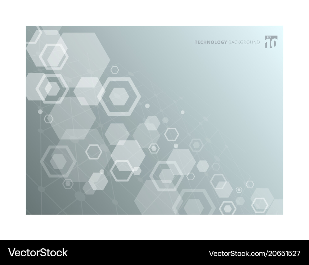 Abstract hexagonal structure molecules the Vector Image